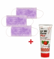 EURONDA Маски с картинки - цветя, 50 бр., лилави + GC MI PASTE PLUS, 1 бр. х 35 мл