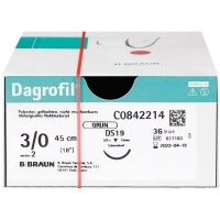 Хирургичен конец BBRAUN DAGROFIL GREEN 3/0 45см DS19 - 1 бр. 