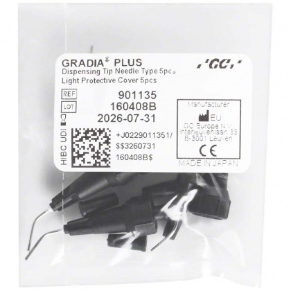 GC GRADIA PLUS Dispensing Tip Needle Type & Light Protective Cover, 5 бр.