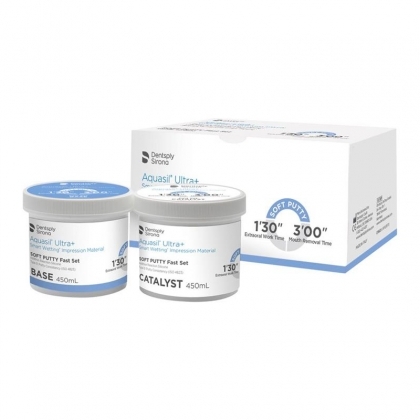 A-силикон DENTSPLY AQUASIL ULTRA + SOFT PUTTY Fast Set - тесто 2 x 450 мл